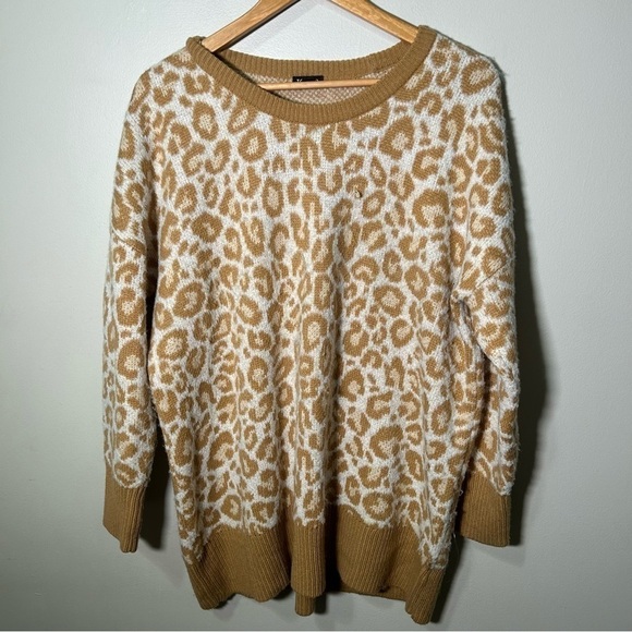 NWT torrid Drop Shoulder Sweater - Popcorn Leopard 1X - Picture 3 of 6